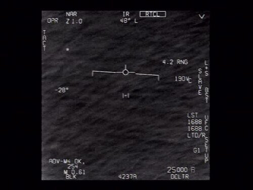 Image de la vidéo UAP officielle GO FAST déclassifiée par l'US Navy