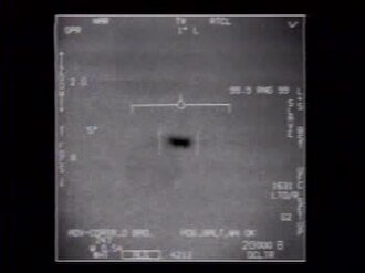 Image de la vidéo UAP officielle FLIR1 (Tic Tac) déclassifiée par l'US Navy